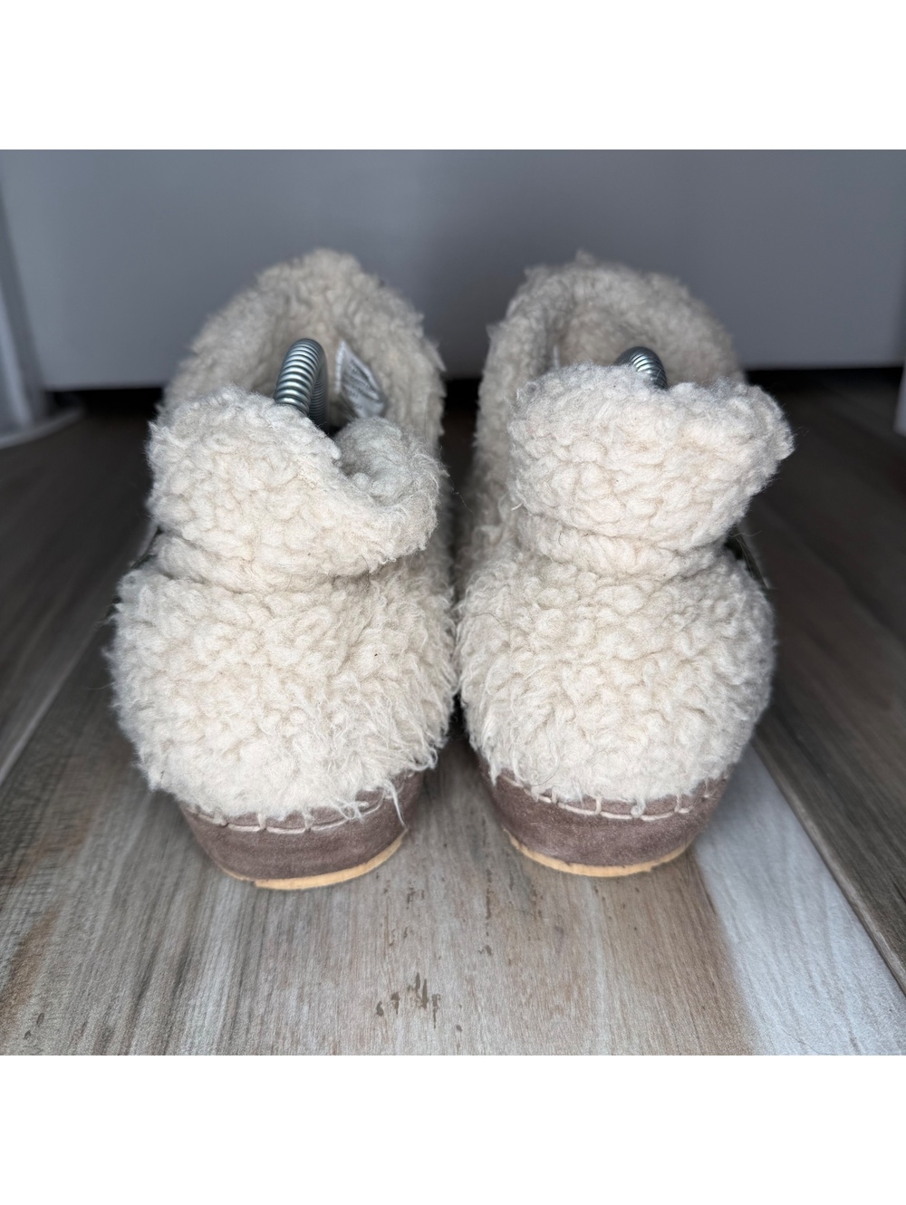 LL Bean Cozy Slipper Booties Pile Fleece Womens Sz 7 - Picture 5 of 9